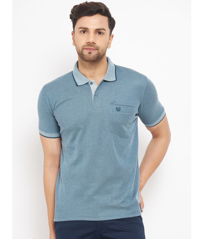     			Duke - Blue Cotton Blend Regular Fit Men's Polo T Shirt ( Pack of 1 )