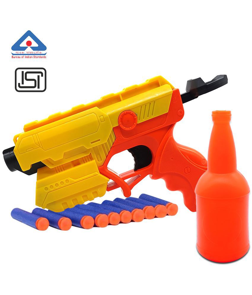    			NHR Foam Blaster Toy Gun with Two Target Bottle and 20 Suction Dart Bullets (8+ Years, Set of 2)