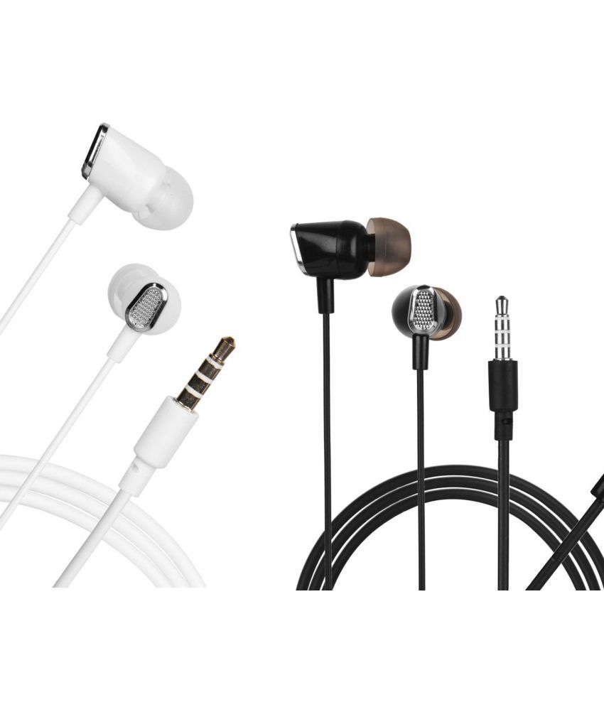 hitage Combo HB415 Earphone In Ear Wired Earphone Hours Playback 3.5 mm IPX4(Splash Proof) Comfortable In Ear Fit -Bluetooth Multicolor