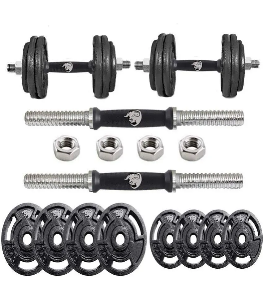 Bullar 15 kg Cast Iron Adjustable Dumbbell Set Home Workout Cast