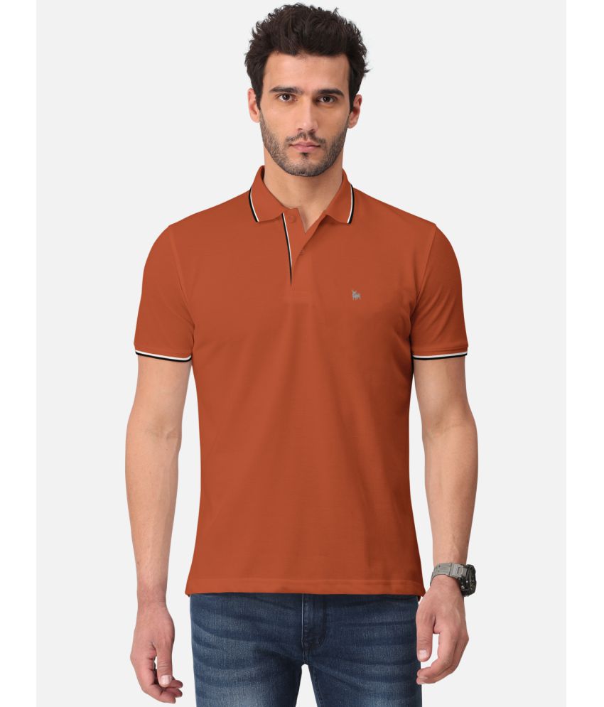     			BULLMER - Orange Cotton Blend Regular Fit Men's Polo T Shirt ( Pack of 1 )