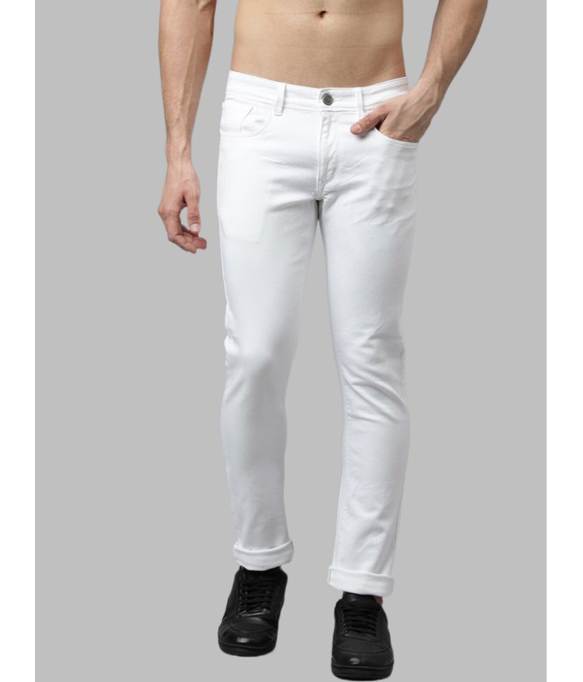     			HALOGEN - White Denim Skinny Fit Men's Jeans ( Pack of 1 )