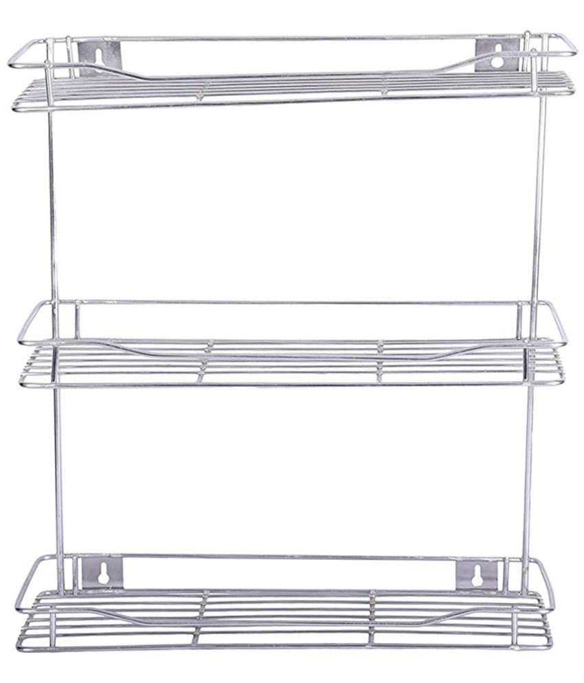     			JISUN - Silver Stainless Steel Storage Racks ( Pack of 1 )