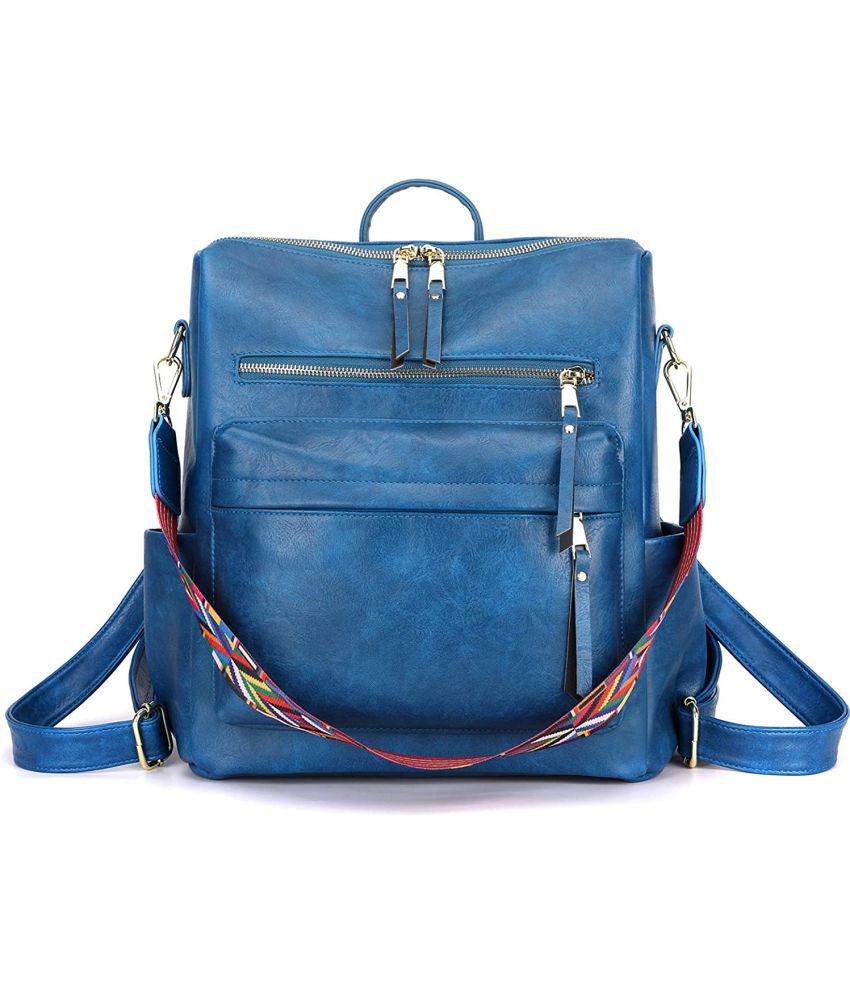     			Louis Craft 15 Ltrs Blue Leather College Bag