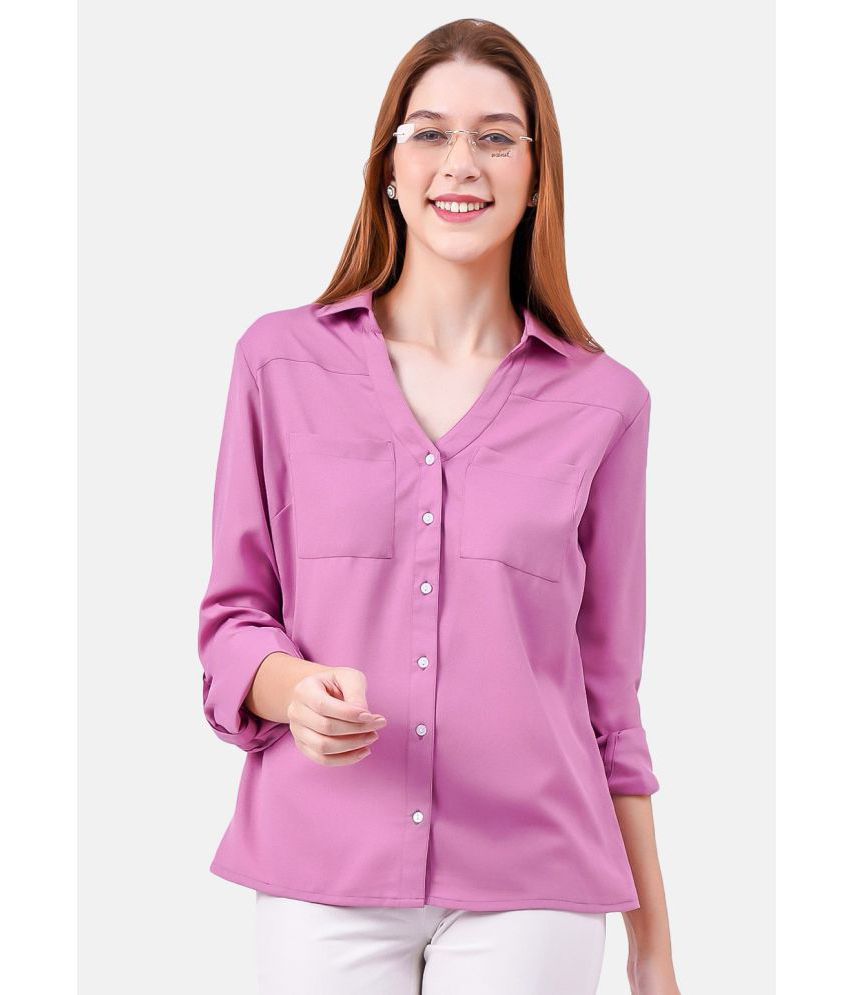     			NUEVOSDAMAS - Purple Polyester Women's Shirt Style Top ( Pack of 1 )