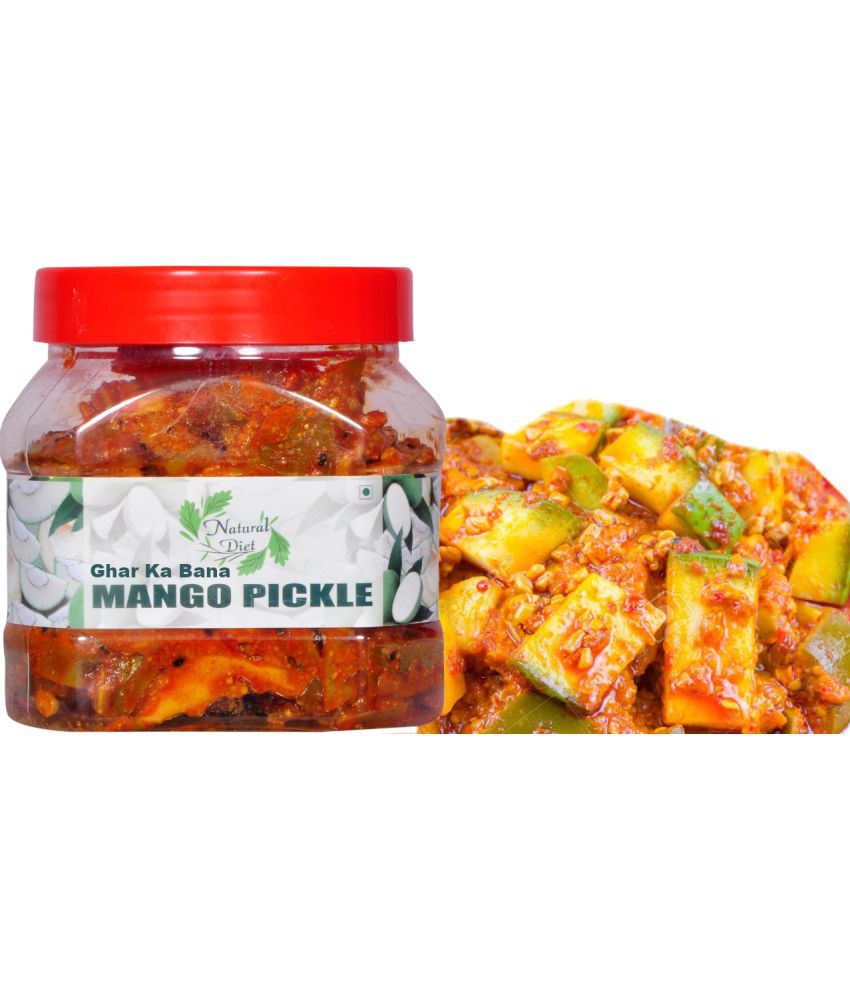     			Natural Diet Ghar Ka Bana Mango Pickle Aam ka achar (Without Seed) ||Traditional Punjabi Flavor, Tasty & Spicy Pickle 500 g