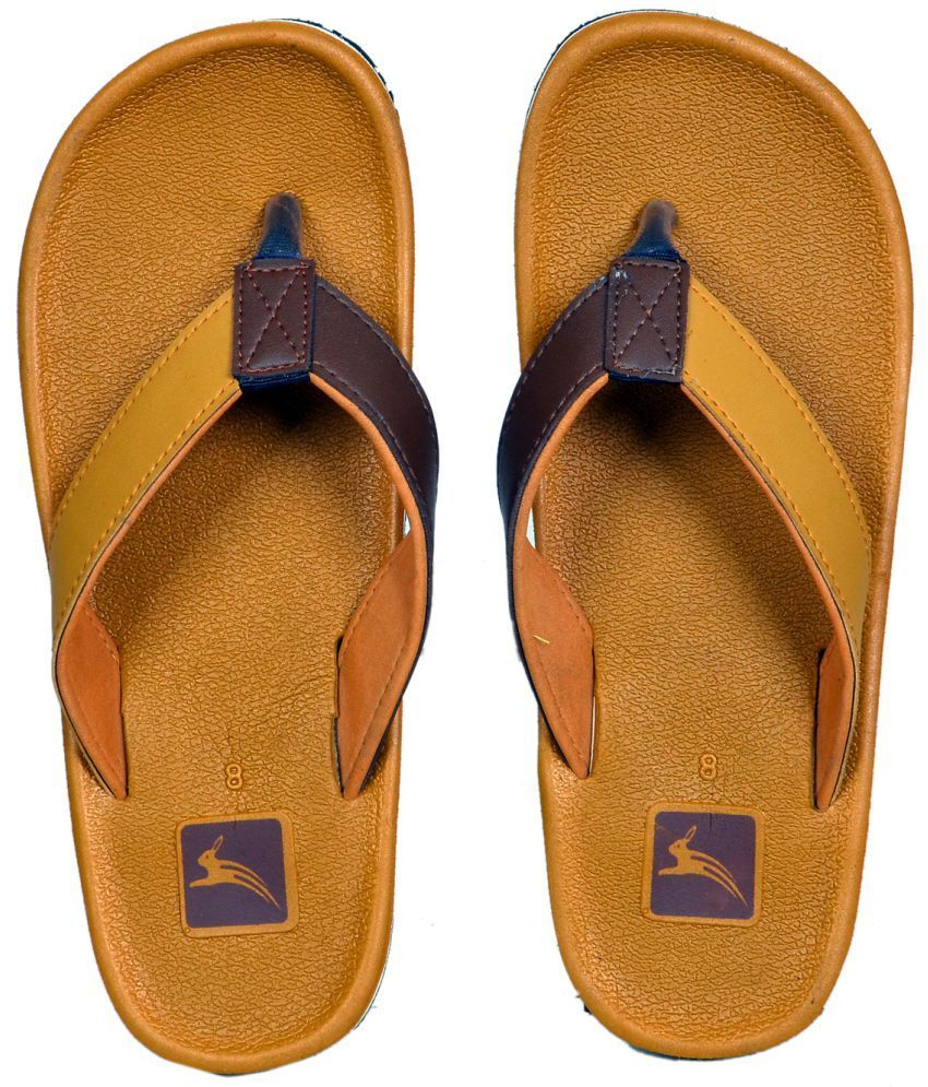     			Crazy Bunny - Brown Men's Thong Flip Flop