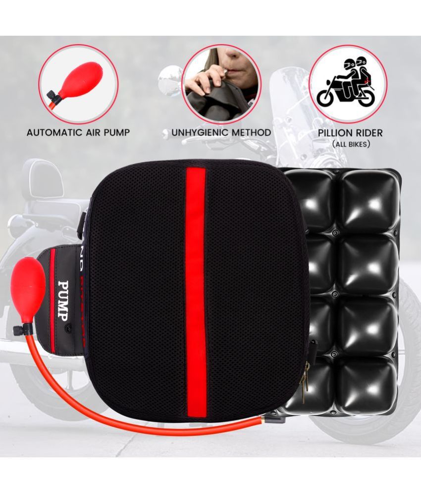     			Grand Pitstop Air Comfy Seat for Motorcycle Pressure Relief Hand Press Inflatable Cushion Motorbike Seat Pad Shock Absorption Comfortable for Bikes Long Rides (Pillion Premium)