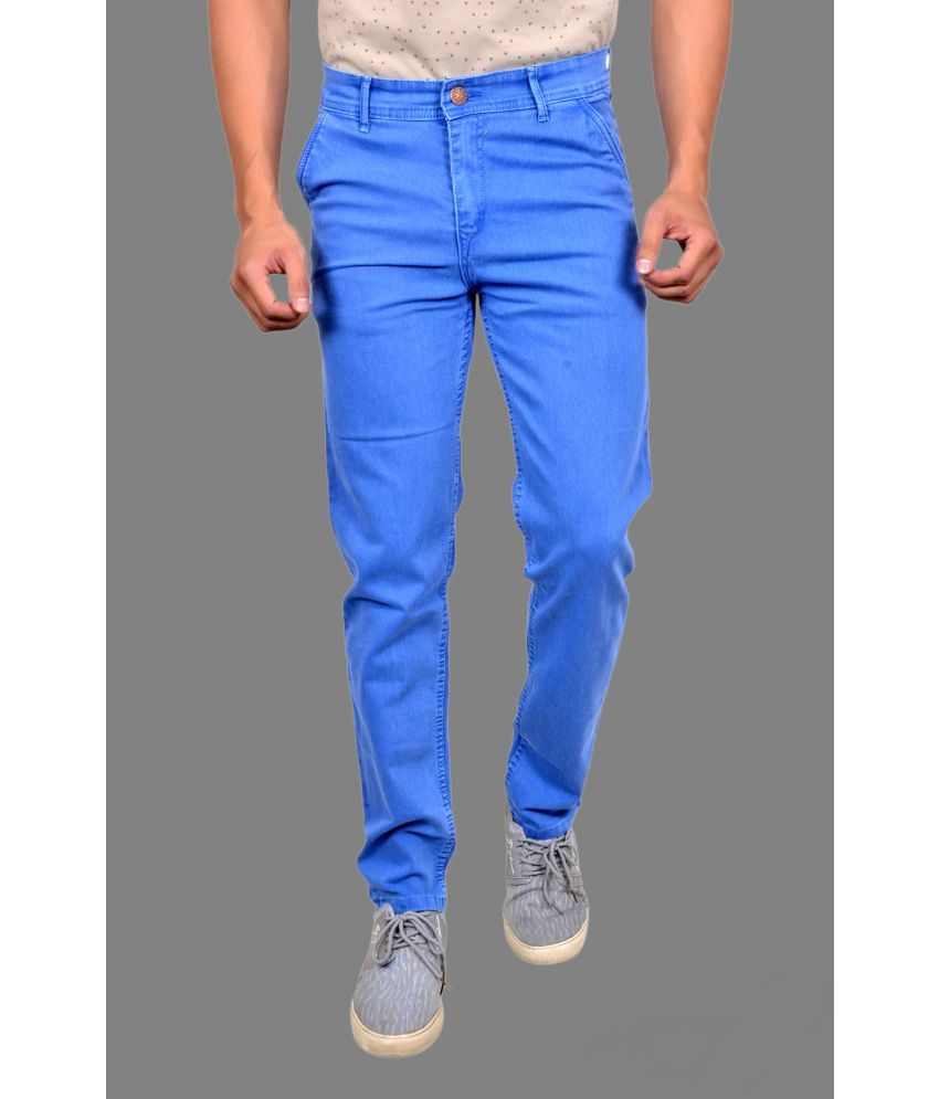     			MOUDLIN - Light Blue Denim Slim Fit Men's Jeans ( Pack of 1 )