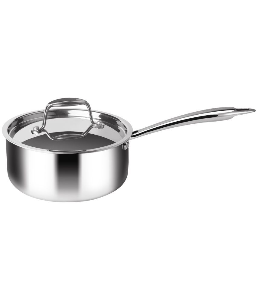     			Milton Pro Cook Triply Stainless Steel Sauce Pan with Lid, 16 cm / 1.4 Litre