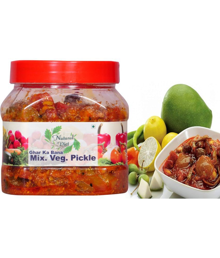     			Natural Diet Ghar Ka Bana All in ONE Punjabi Mix Veg. Pickle ||Traditional Punjabi Flavor, Tasty & Spicy || Pickle 500 g