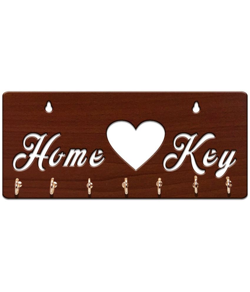    			Suveharts Brown Wood Key Holder - Pack of 1