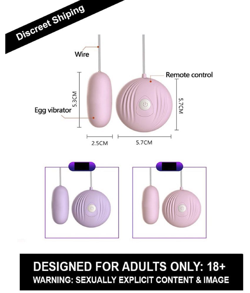     			Wire Remote Control Vibrator Sex Toys for Women Couple Vibrating Egg Dual Vibrating Wearable G Spot Dildo Vibrator with Clit Stimulator-Round EGG