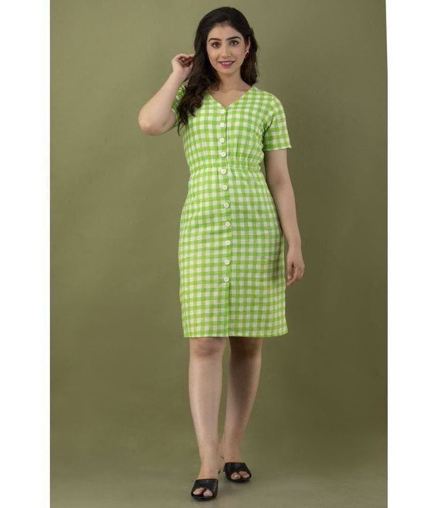     			FABRR - Green Cotton Blend Women's Bodycon Dress ( Pack of 1 )