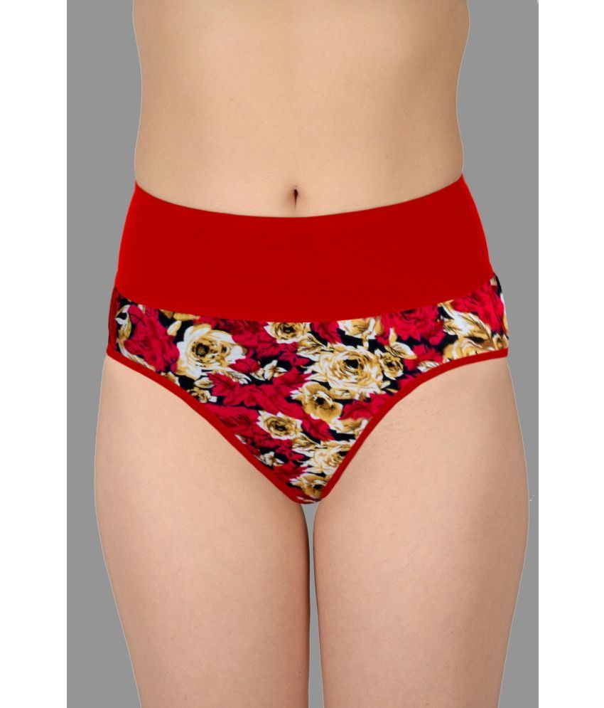     			Madam Cotton Printed Women's Briefs ( Red )