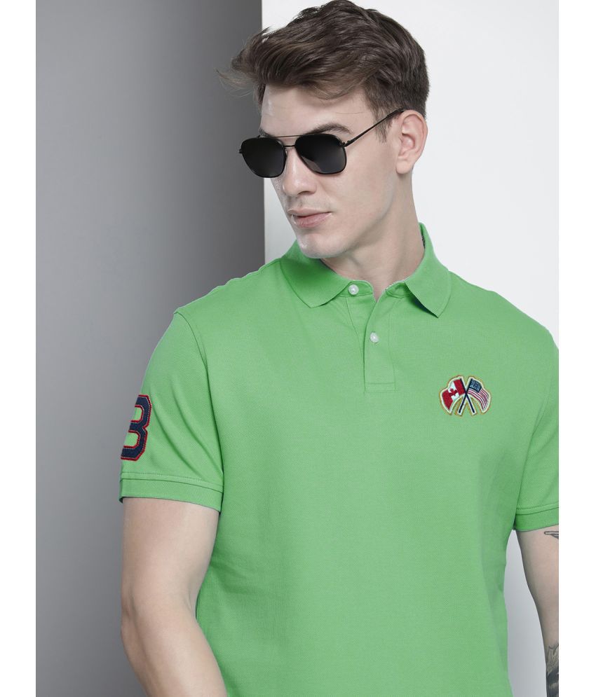     			Merriment - Green Polyester Regular Fit Men's Polo T Shirt ( Pack of 1 )