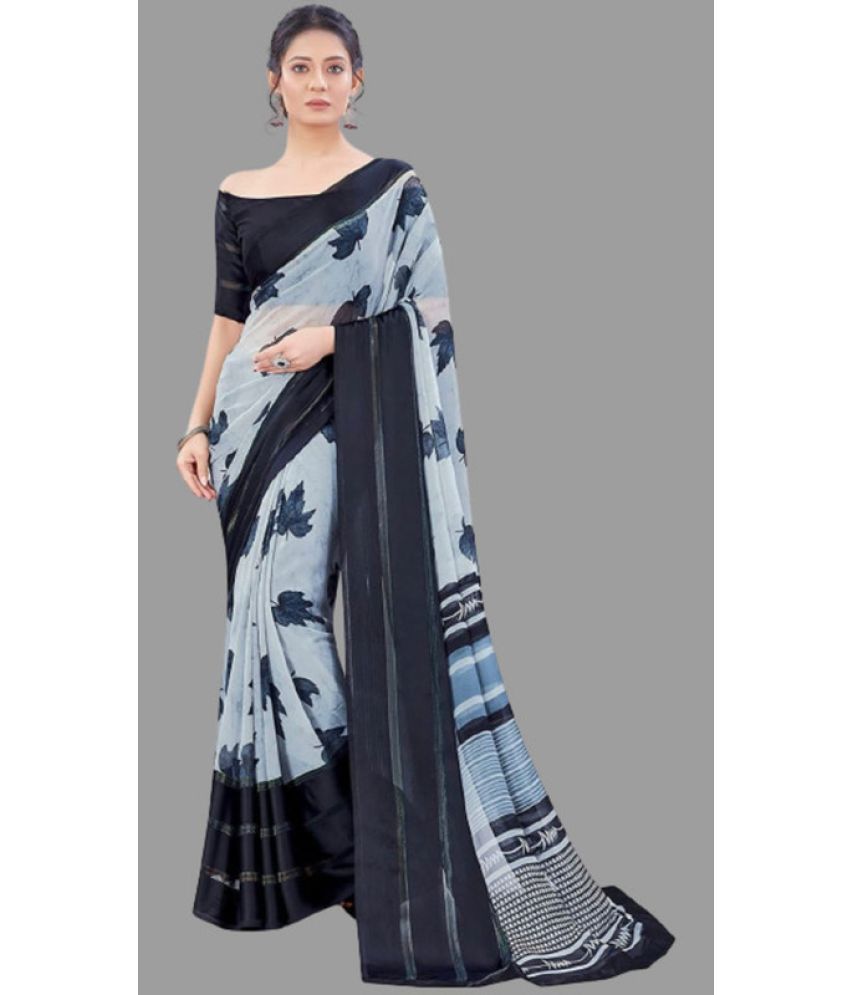     			Sitanjali Lifestyle - Black Georgette Saree With Blouse Piece ( Pack of 1 )