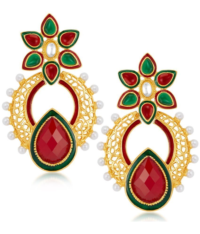     			Sukkhi - Gold Danglers Earrings ( Pack of 1 )