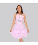 Cutecumber Georgette A-line Dress For Girls ( Pack of 1 , Pink )