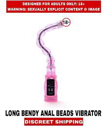 FEMLAE ADULT SEX TOYS LONG BENDY Smooth Anal Beads Vibrator For Women