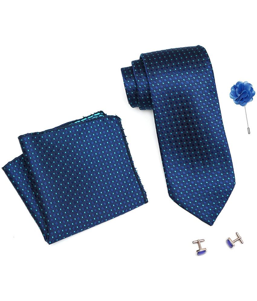     			Axlon Blue Dots Silk Necktie