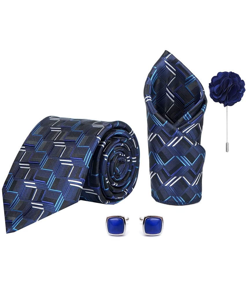     			Axlon Blue Floral Silk Necktie