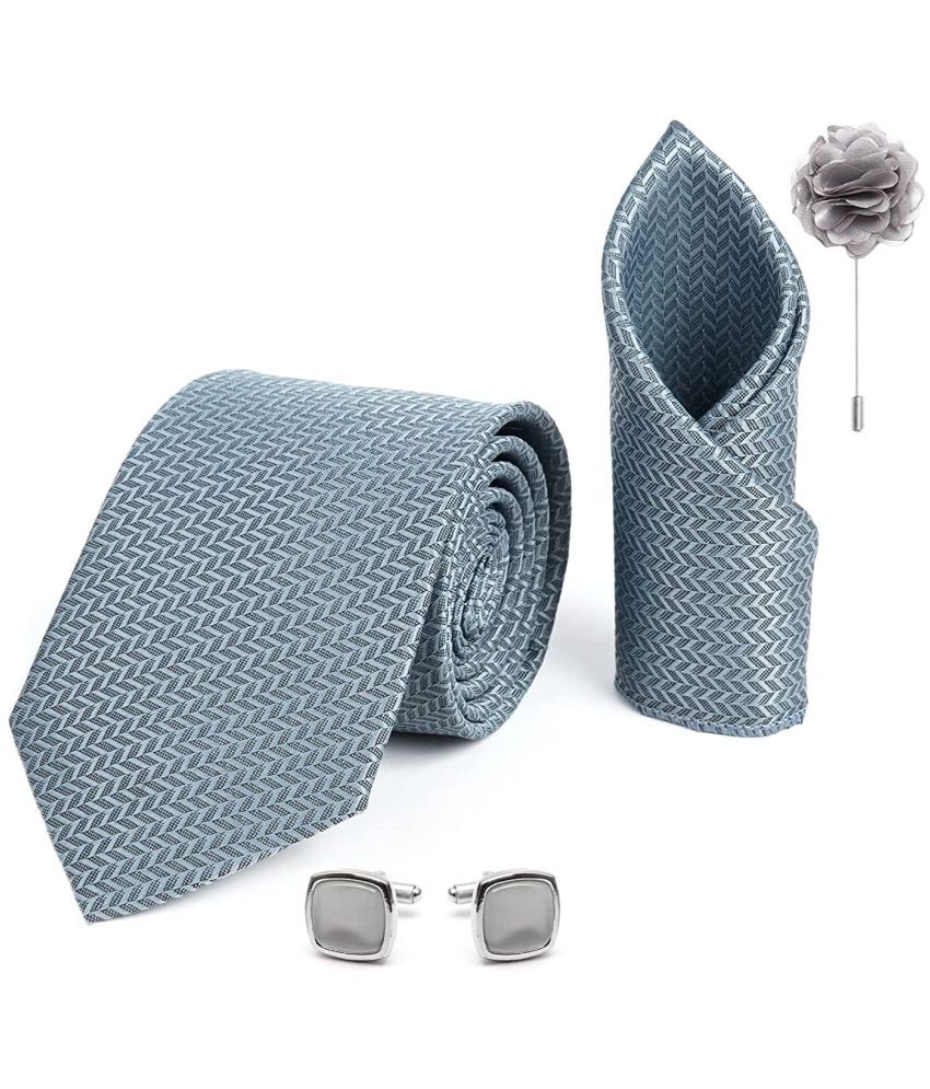     			Axlon Gray Animal Print Silk Necktie