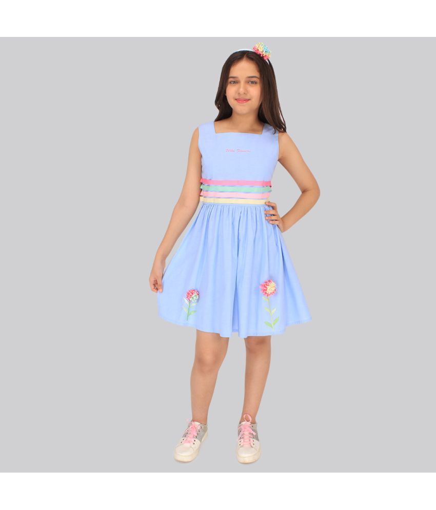     			Cutecumber Cotton Frock For Girls ( Pack of 1 , Blue )