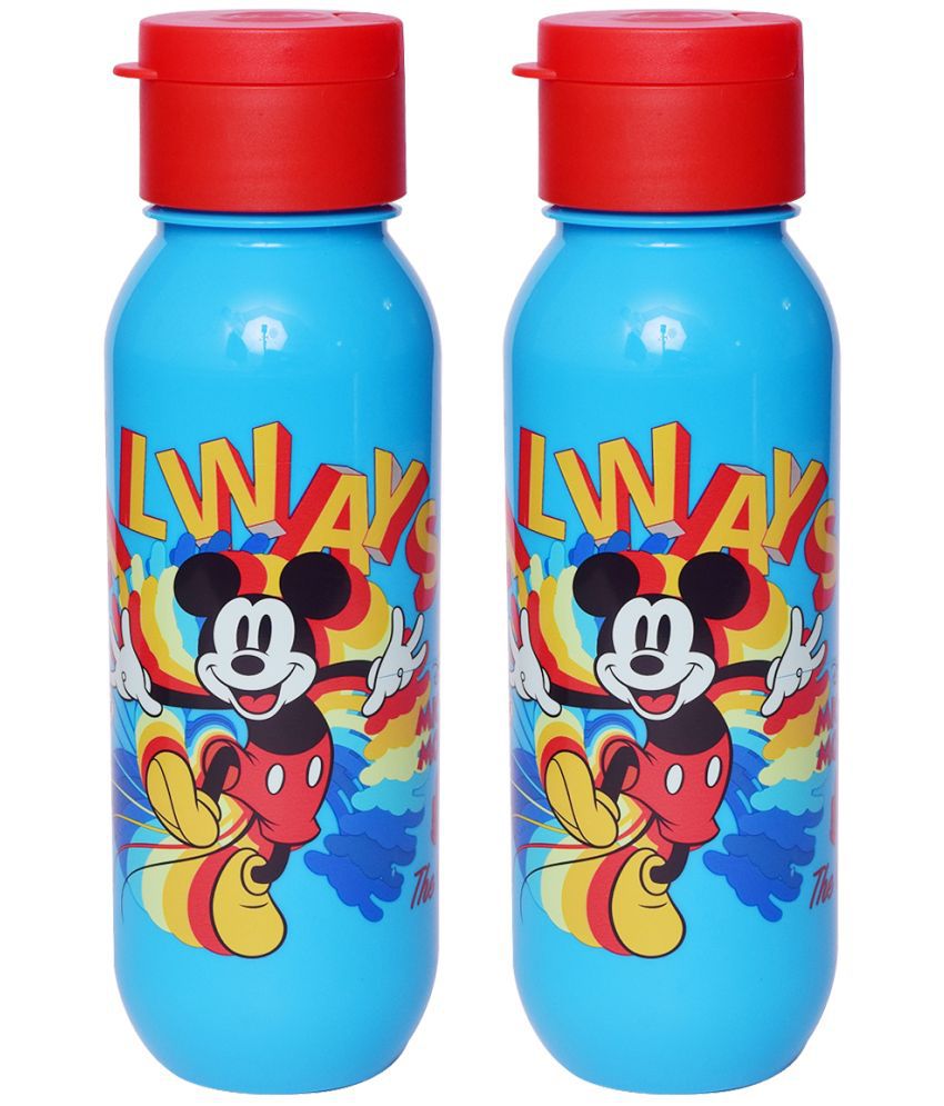     			Gluman - DIsney Mickey Claro Mini Spout Blue School Water Bottle 500 mL ( Set of 2 )
