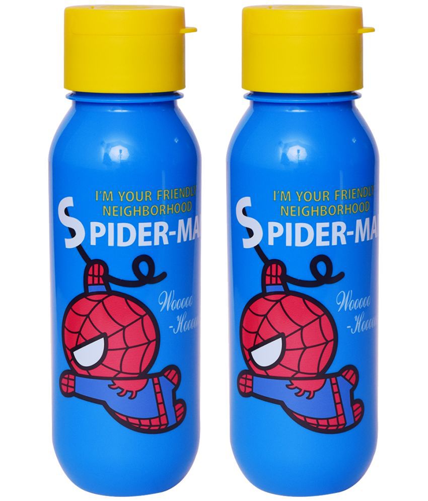     			Gluman - Disney Spiderman Claro Mini Spout Blue School Water Bottle 500 mL ( Set of 2 )