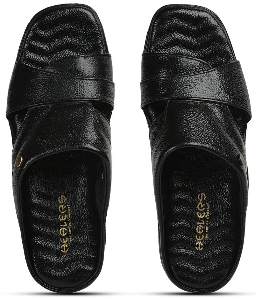     			Liberty - Black Men's Leather Slipper