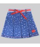 Cutecumber Pack of 1 Girls Denim A-Line Skirt ( Blue )