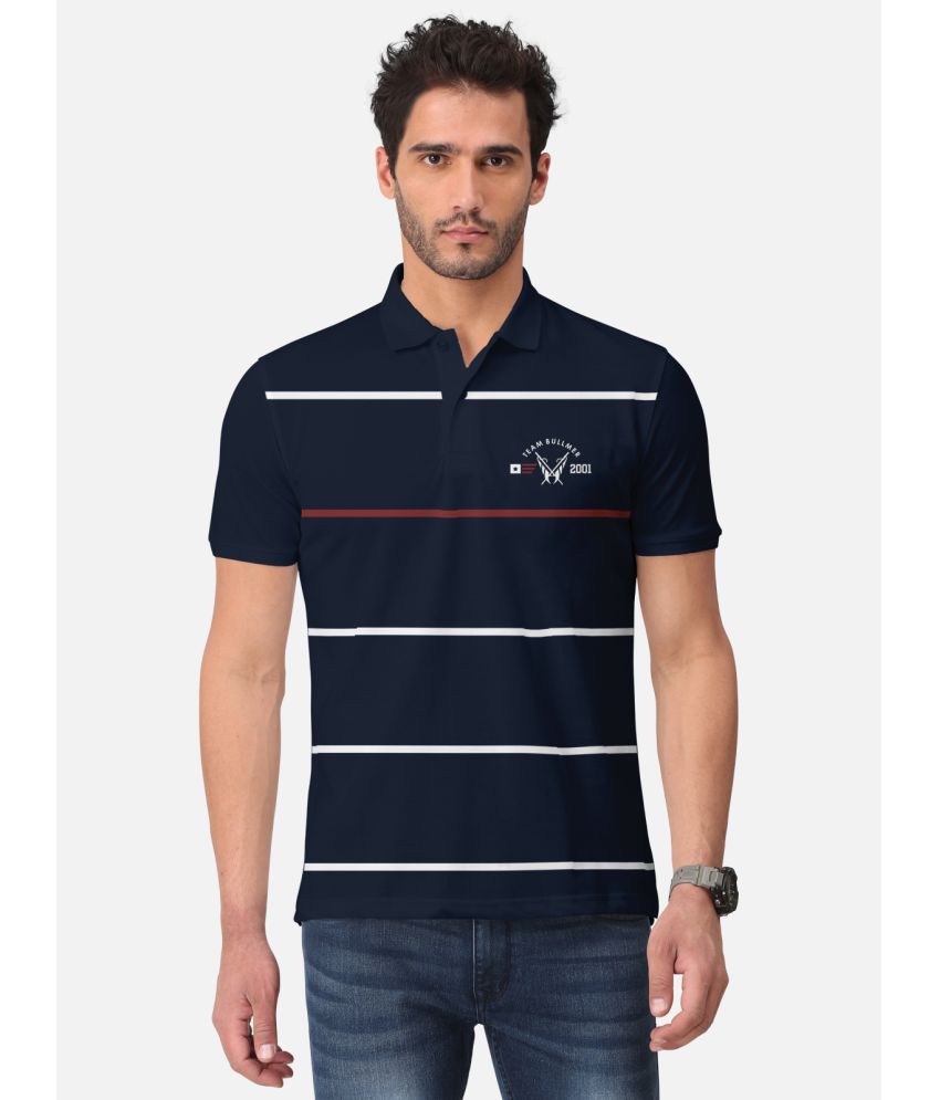     			BULLMER - Navy Blue Cotton Blend Regular Fit Men's Polo T Shirt ( Pack of 1 )