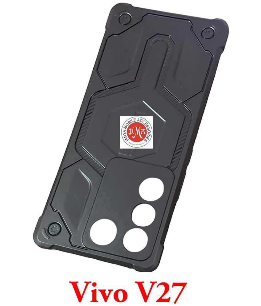     			JMA - Black Rubber Shock Proof Case Compatible For Vivo V27 ( Pack of 1 )