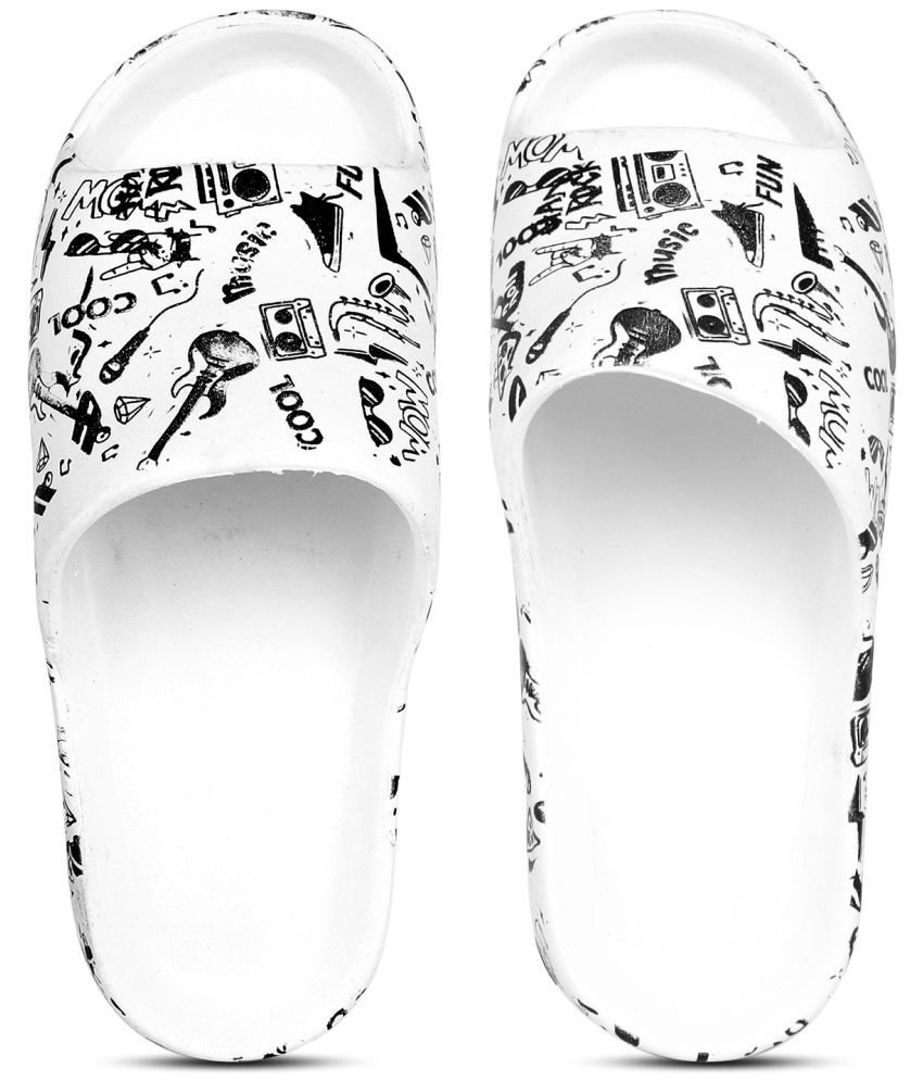     			Pampy Angel - White Men's Slide Flip flop