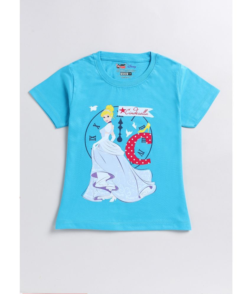     			Rydho - Blue 100% Cotton Girls T-Shirt ( Pack of 1 )