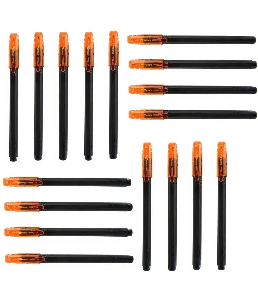 Pentel Energel Bl417 - 17 Orange Ink Color Roller Ball Pen (Pack Of 17,  Orange): Buy Online at Best Price in India - Snapdeal