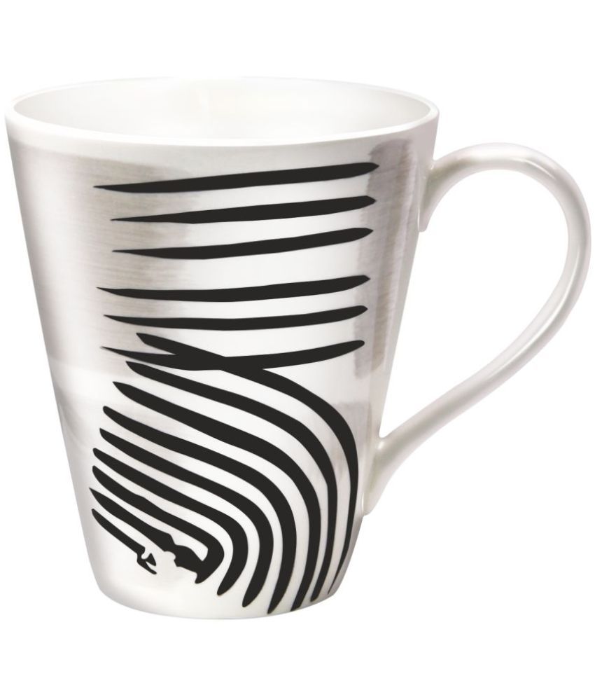     			Treo By Milton Finesse Hand Painted Henri Ceramic Mug, 350 ml, FHM Design 4, Beige | Heat resistant | Microwave Safe | Dishwasher Safe | Tea Mug | Coffee Mug