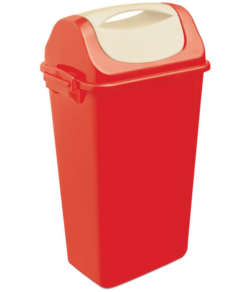     			Milton Magnum Swing Plastic Dustbin with Lid, 15 Litres, Large, Red