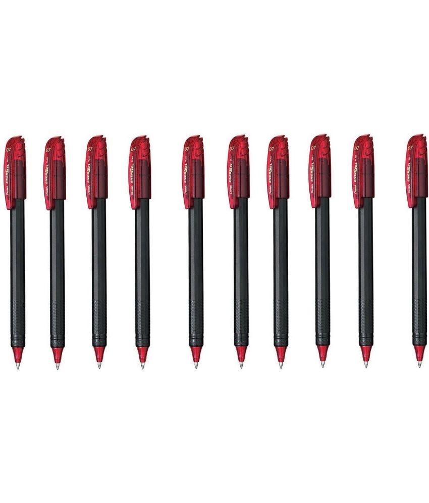     			Pentel Energel Bl417 - 10 Red Ink Color Roller Ball Pen (Pack Of 10, Red)