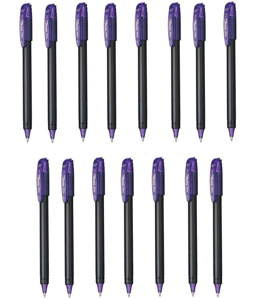     			Pentel Energel Bl417 - 15 Violet Ink Color Roller Ball Pen (Pack Of 15, Violet)