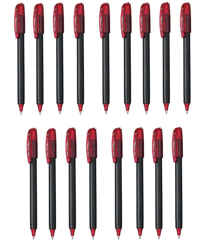     			Pentel Energel Bl417 - 17 Red Ink Color Roller Ball Pen (Pack Of 17, Red)
