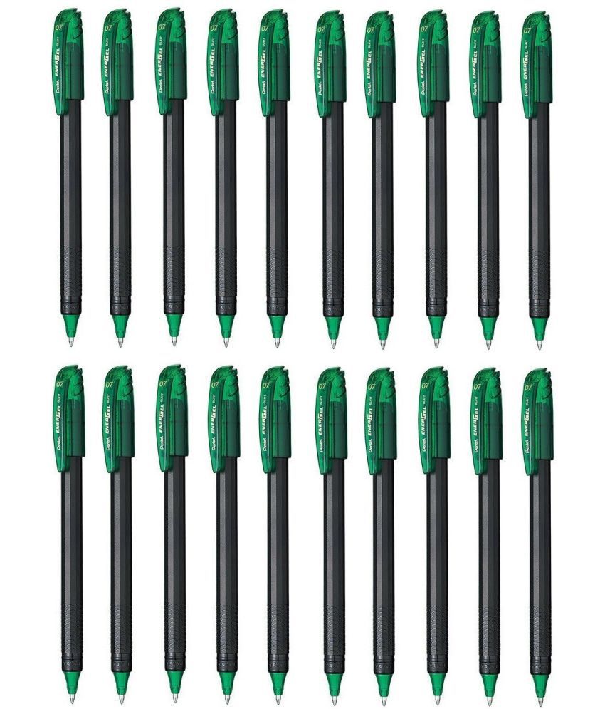     			Pentel Energel Bl-417 Green Ink Color Roller Gel Pen (Pack Of 20, Green)