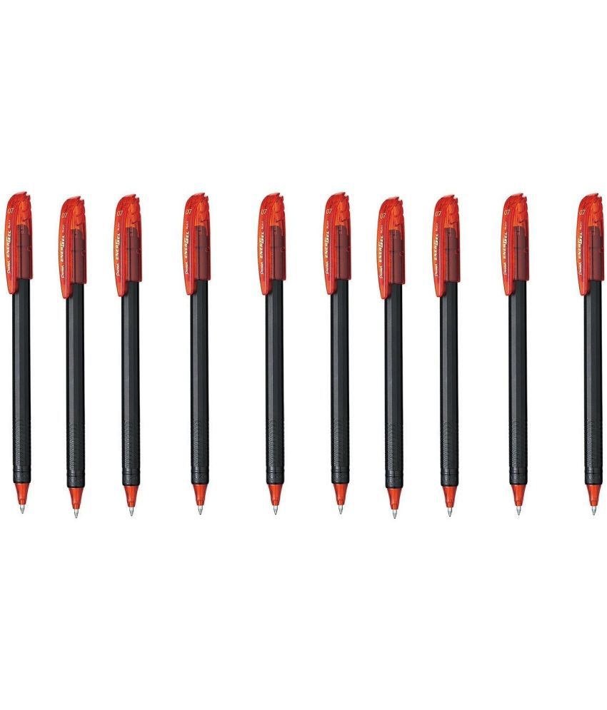    			Pentel Energel Bl-417 Orange Ink Color Roller Gel Pen (Pack Of 10, Orange)