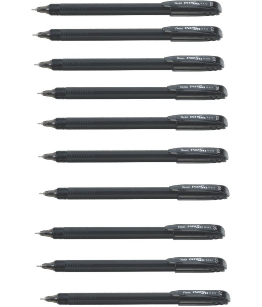     			Pentel Energel Bln415 Black Ink Color Gel Pen (Pack Of 10, Black)