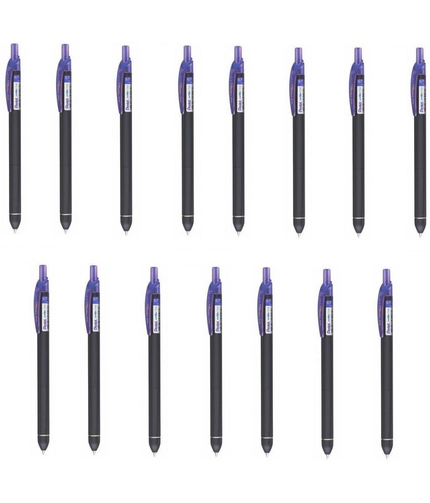     			Pentel Energel Click Bl-437R Blue Ink Color Roller Gel Pen (Pack Of 15, Blue)