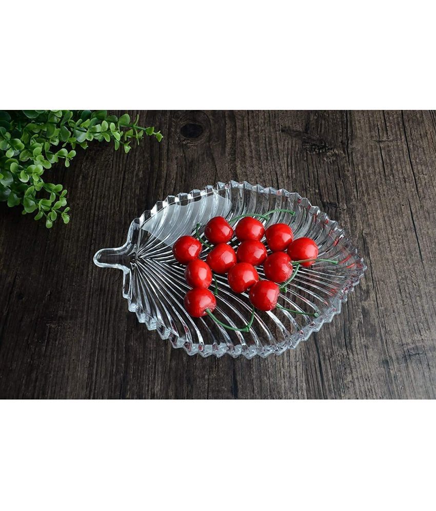     			Somil 1 Pcs Glass Transparent Dessert Plate