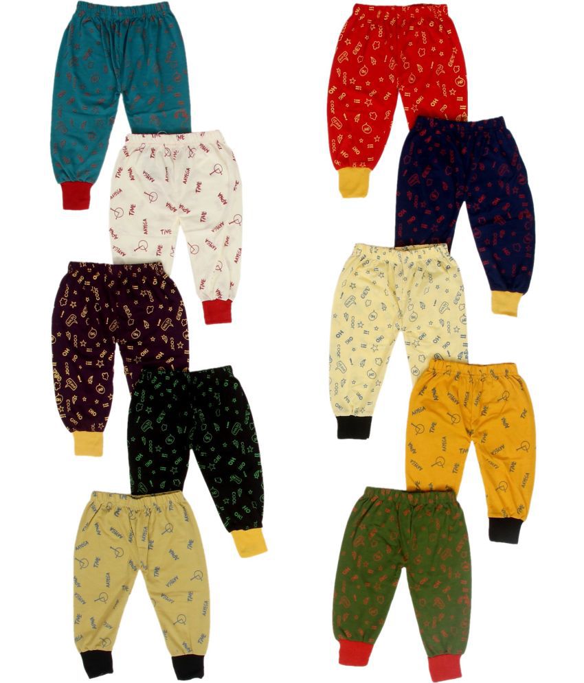     			DIAMOND EXPORTER - Multi Color Cotton Trackpant For Baby Boy,Baby Girl ( Pack of 10 )