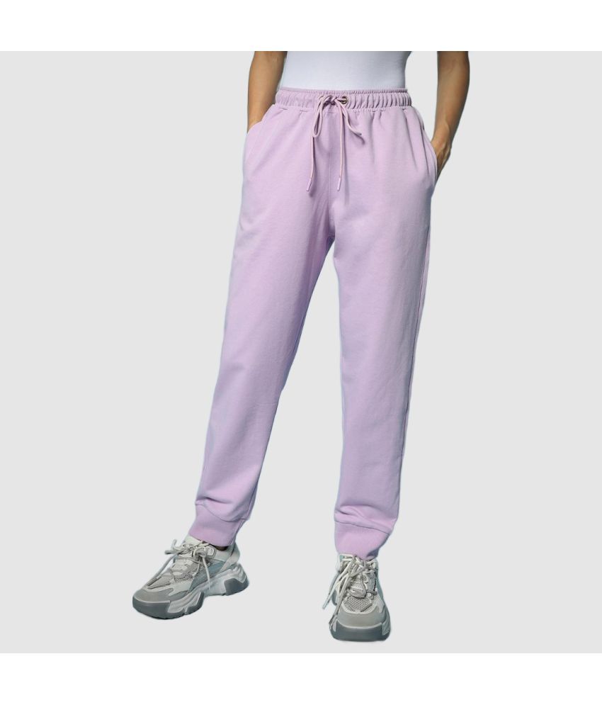     			Bewakoof - Purple Cotton Blend Loose Women's Joggers ( Pack of 1 )