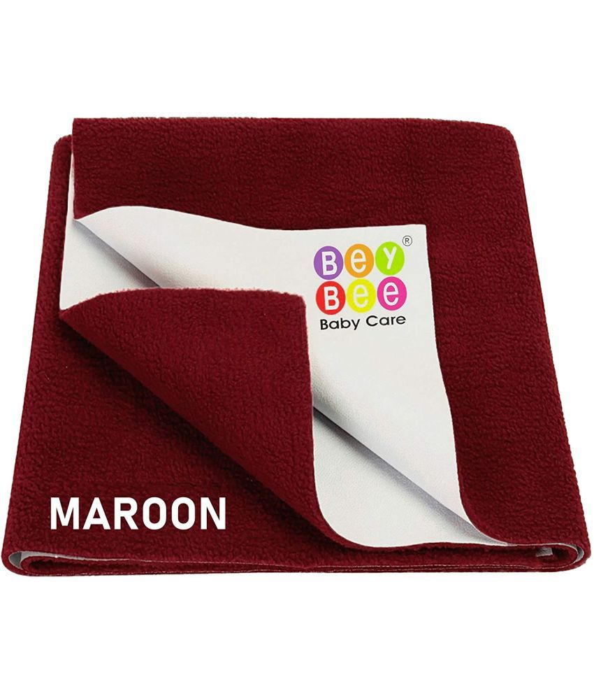     			Beybee - Maroon Laminated Bed Protector Sheet ( Pack of 1 )